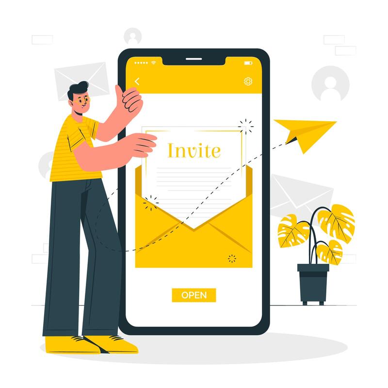invitation reçue sur mobile